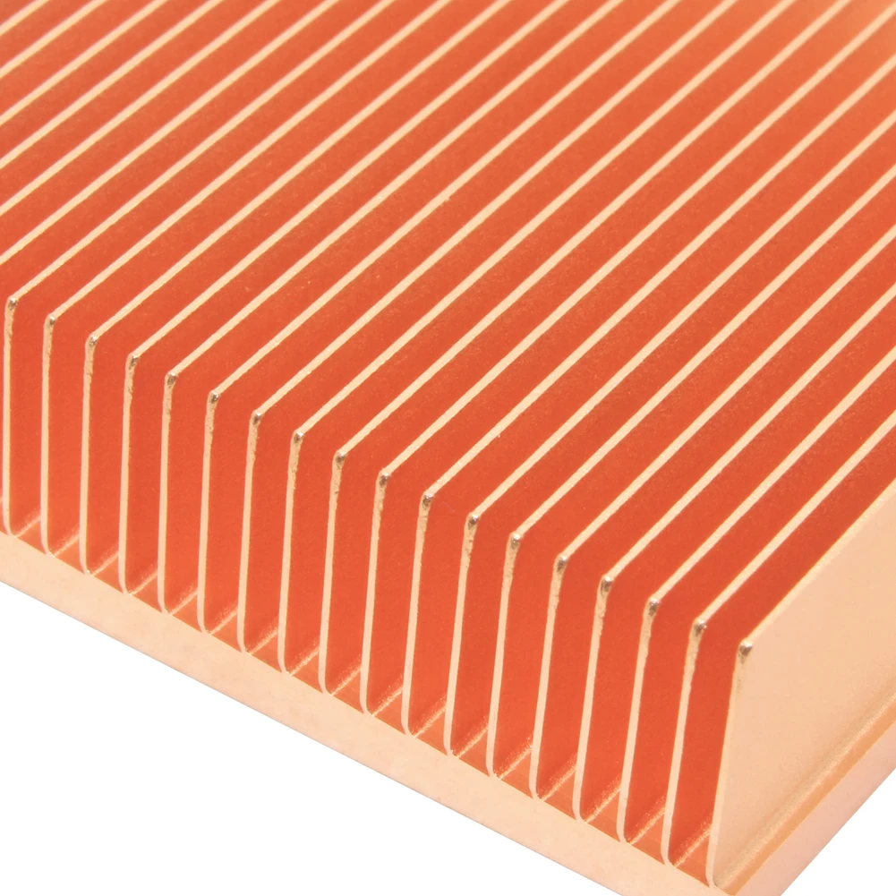 Чистый медный радиатор 50x50x15 мм Skiving Fin Радиатор для электронной оперативной памяти чип светодиодный IC MOS Охладитель Охлаждения