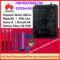 original 4200mah hb486586ecw replacement mobile phone battery for huawei mate 30 mate30 pro nova 6 nova6 se honor view 30 v30