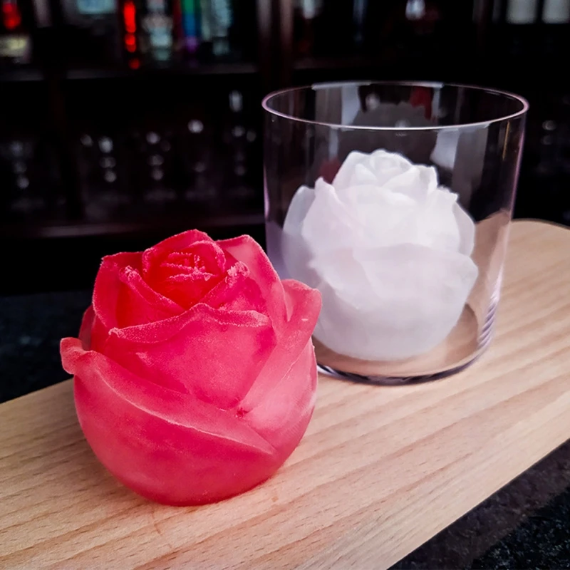Креативный лоток для кубиков льда 3D Силиконовая форма Роза DIY Форма мороженого