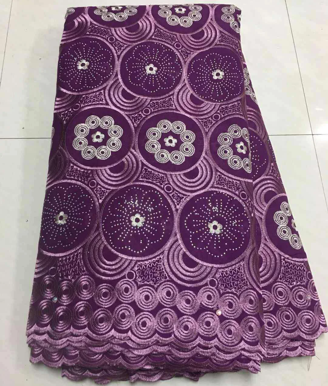 

African Dry Lace Fabric Swiss Voile With Stones Swiss Cotton Lace High Quality 2020 Royal Blue Lace Fabrics For Wedding M3270