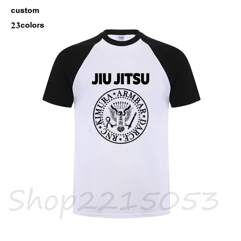 Мужская музыкальная футболка JIU JITSU ROCK N ROLL черная хлопковая забавная одежда