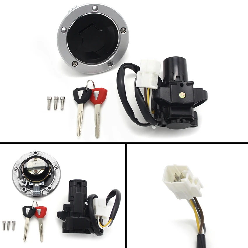 Fuel Tank Cap Ignition Switch Key Set For Kawasaki ZX1400 Ninja ZX14R ER650 ER6N EX650/400 650 ER6F 400R 27005-0561   51049-0715