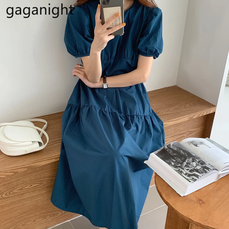 

Gaganight Elegant Women Maxi Dress Pull Short Sleeve High Waist Bodycon Solid Party Dresses Office Lady Chic Korean Vestidos