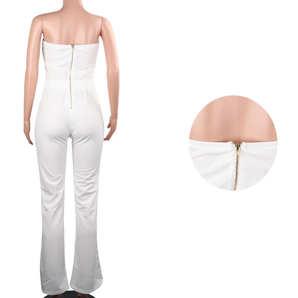 Женские комбинезоны больших размеров S 2XL длинные брюки без рукавов широкие