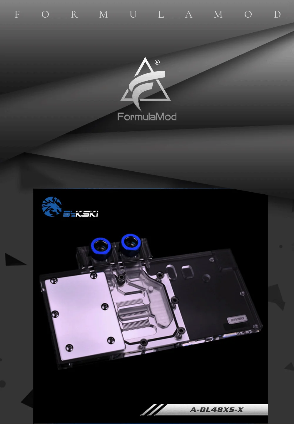 Bykski A-DL48XS-X, полное покрытие видеокарты блок водяного охлаждения RGB/RBW для Dataland RX480 PowerColor/Devil, RX470 RX580
