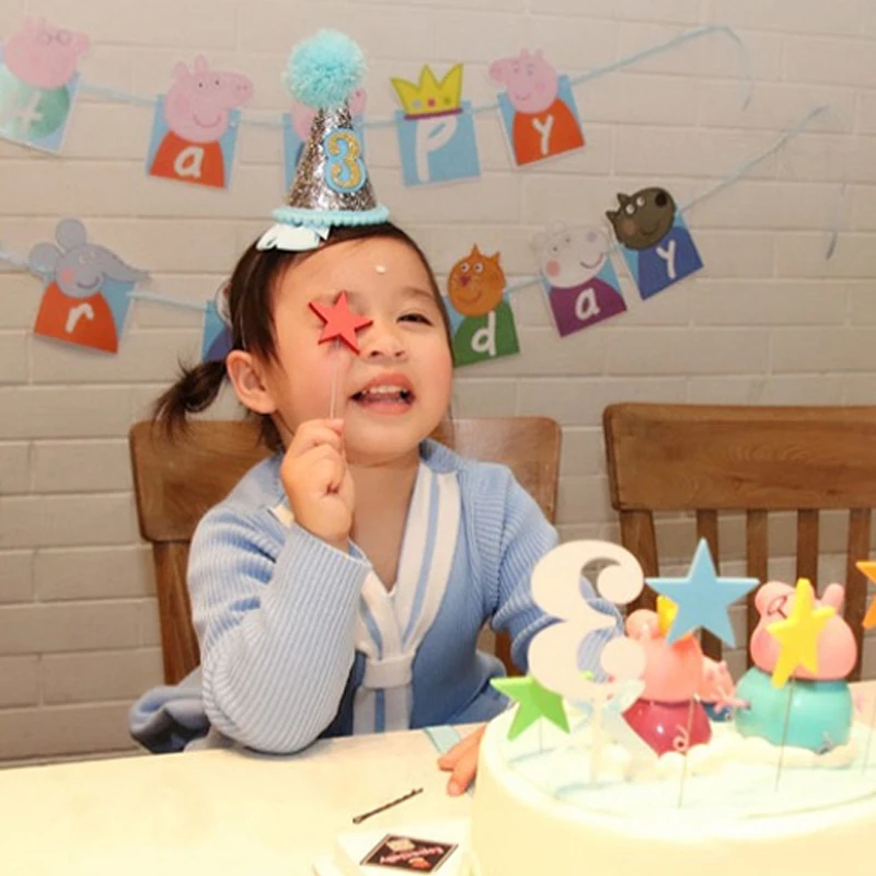 Блестящая шляпка для дня рождения детей первого вечеринки девочек и мальчиков