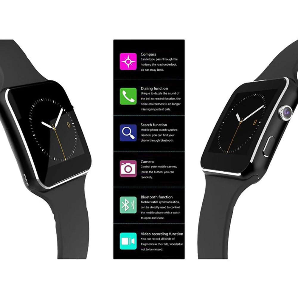 Factory Direct X6 Smart Watch love Gift Bluetooth Wear Hot sale Card Internet access Camera Phone watch | Наручные часы