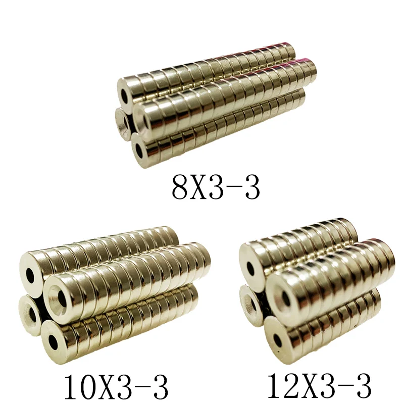 

Потайное круглое отверстие NdFeB 8x3 10x3 12x3, 10/20 шт.