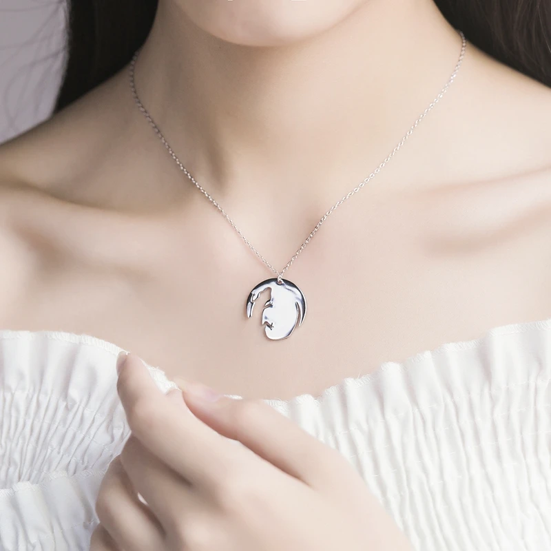 

CHC30 Genuine Sterling Silver Jewelry Chain Necklace Crocodile Pendant For Women