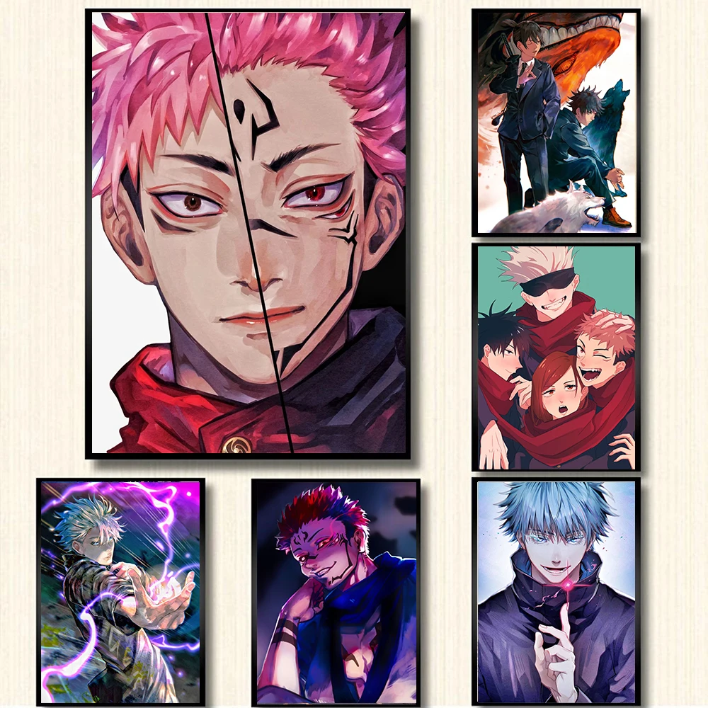 

Poster Anime Jujutsu Kaisen Wall Art Painting HD Print Sukuna Gojo Satoru Pictures Canvas Modular Study Living Room Home Decor