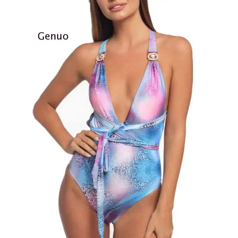 

Sexy Swimwear Women Bikini Leopard Print Swim Suit Padded Swimsuit Women Swimwear Beachwear Diamond Crystal Bikini Womens Swim