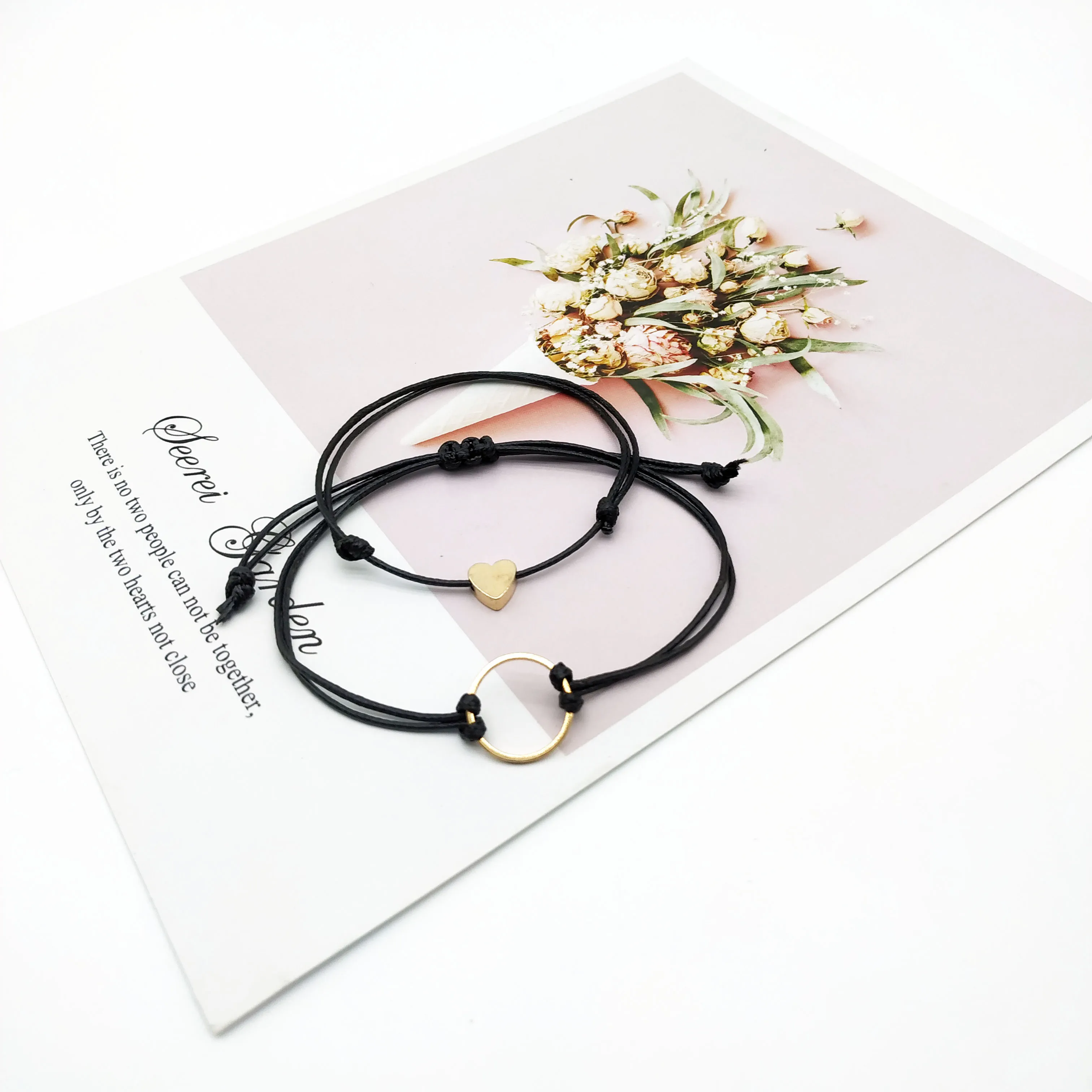 2 шт./лот набор из браслета с кулоном для Для мужчин женщин проектом золотые