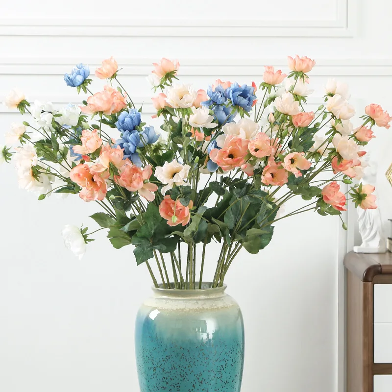 

Real Touch Corn Poppies Decorative Silk Fake Artificial Flowers Wedding Holiday Bridal Bouquet Home Party Decor