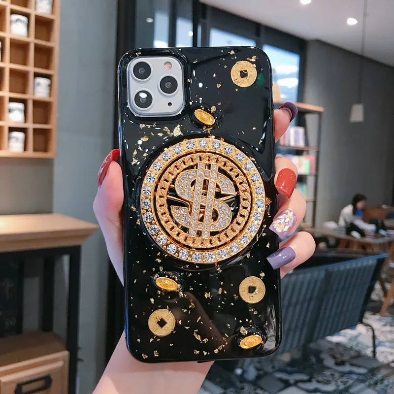 Оригинальный Роскошный доллар чехол для телефона i Phone 11pro max X XS 8 6 Plus XR 7 черный и
