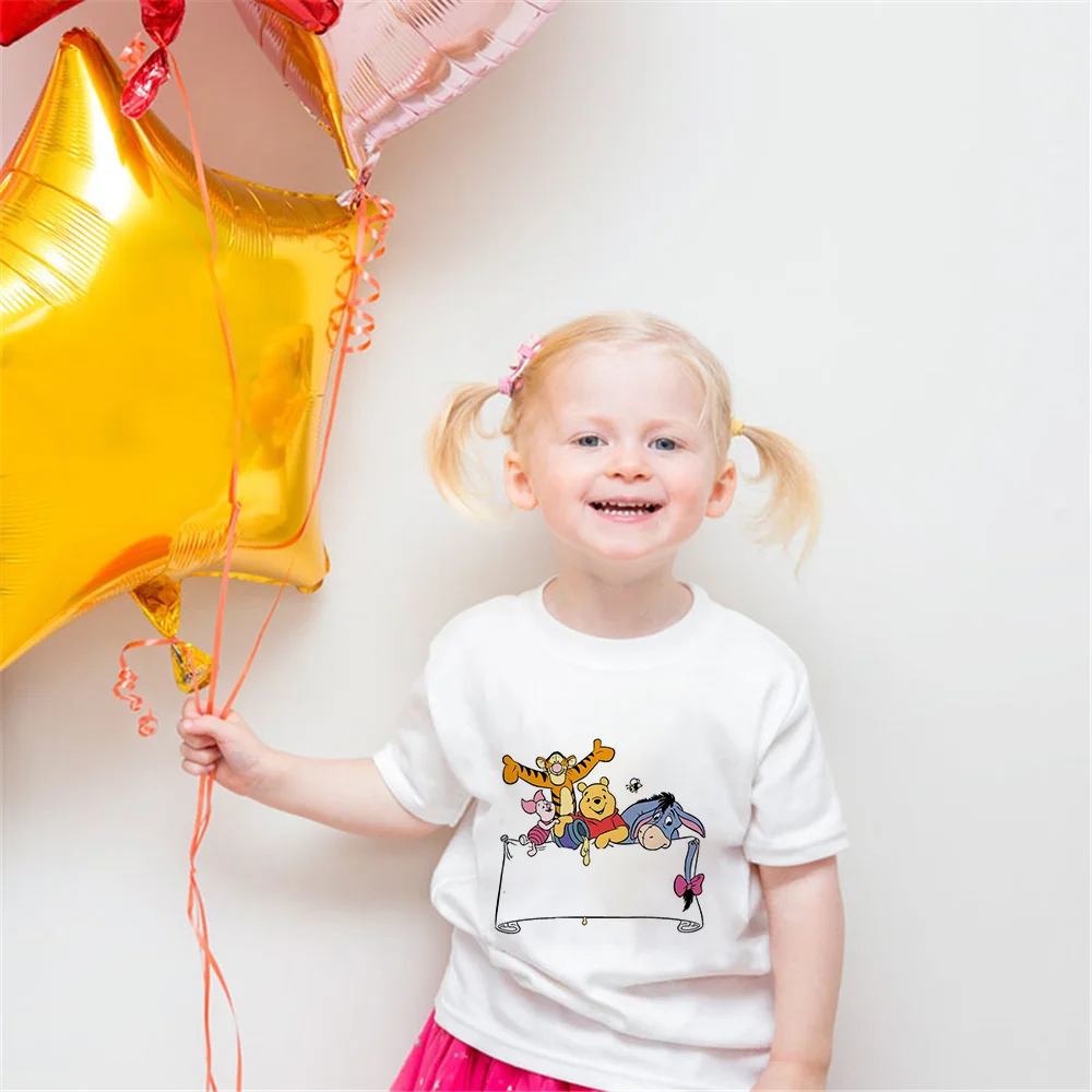 

Футболка детская летняя с коротким рукавом и принтом «Винни-Пух»