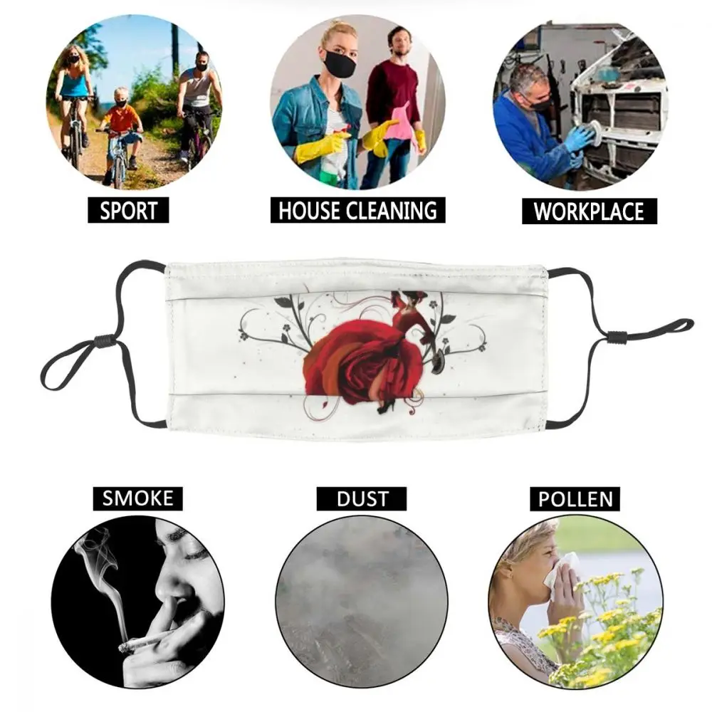 Маска-респиратор для взрослых танцовщиц фламенко защита от пыли смываемая маска