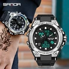Часы наручные SANDA мужские в стиле милитари, брендовые водонепроницаемые армейские, ударопрочные, с двойным дисплеем, в стиле G-Shock
