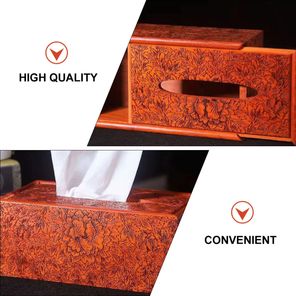 

Wooden Napkin Box Restaurant Hotel Tissue Case Bedroom Household Furnishing