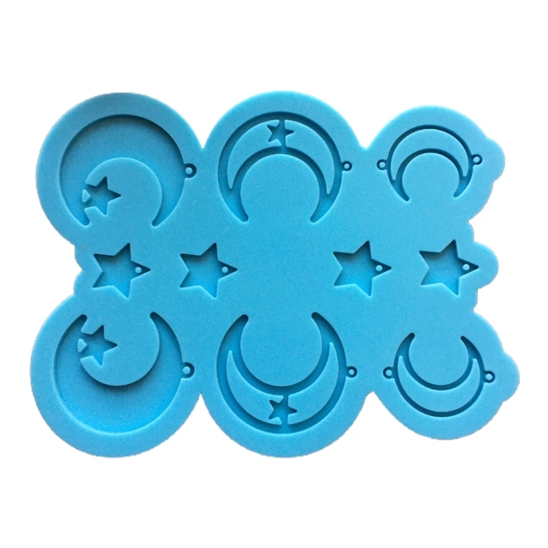 

Moon Star Earring Epoxy Resin Mold DIY Crafts Jewelry Necklace Casting Tool Keychain Pendant Silicone Mould