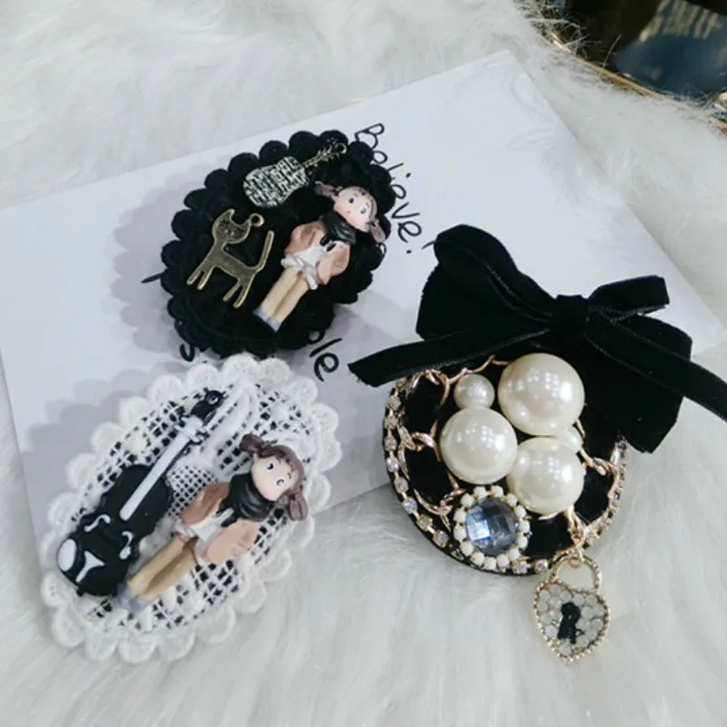 Модные новые перламутровые бархатные булавки и броши с бантом ручной работы