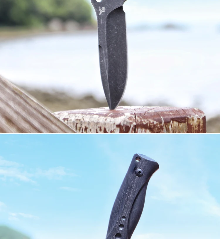 LENGREN открытый D2steel прямое лезвие G10Handle инструмент для выживания в природе тактические ножи для охоты североамериканский охотничий нож