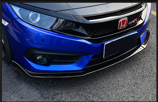 Для Honda Civic задний спойлер ABS передний бампер диффузор защитные бамперы для 16 Body kit