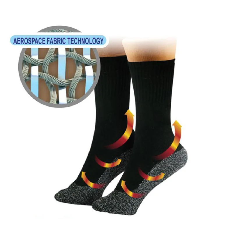 

Зимние термоноски Aldult с подогревом 35 градусов, плотные носки с алюминиевым волокном, Супермягкие удобные носки, теплые лыжные носки, 1 пара