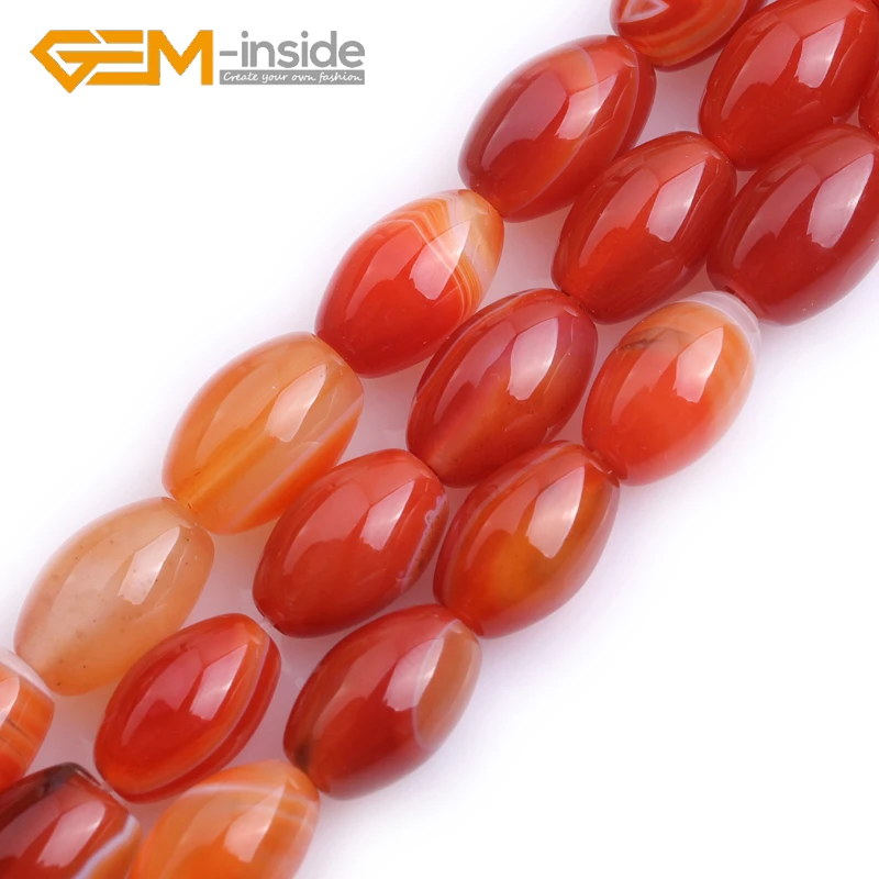 Olivary формы Sardonyx сердолика бусины натуральный камень Бусины DIY россыпью для