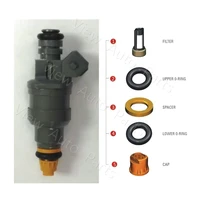 10 set fuel injector repair kit for ford contour escort 2 0 fj234 f6rz9 f593ac plastic cap micro filter seal orings vd rk 0003