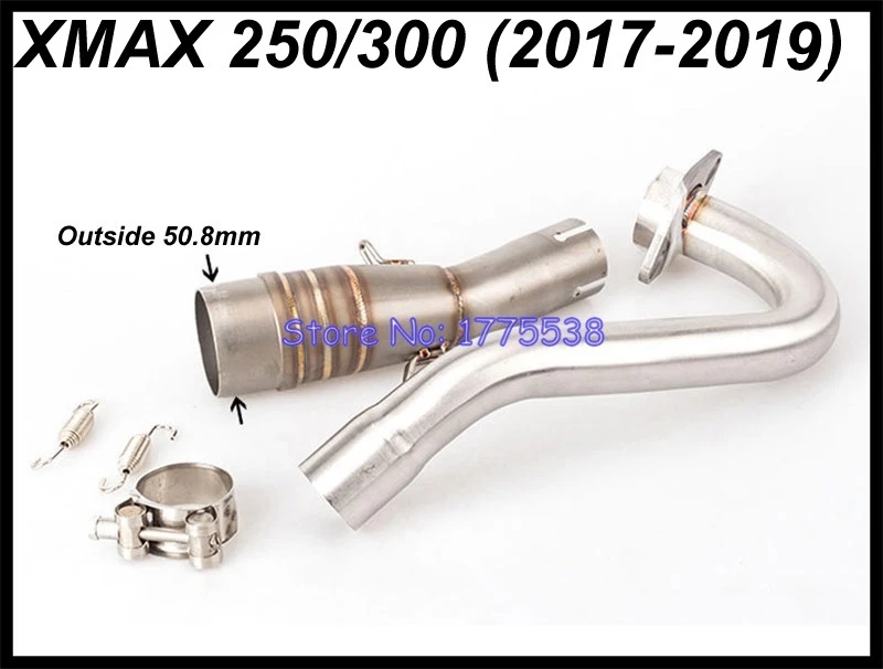 Мотоцикл выхлопной коллектор Соединительная труба для XMAX 250 300 2017 2019 углерода