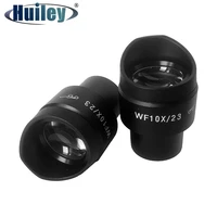 2pcs wf10x eyepiece with rubber eye cups diopter adjustable mounting size 30 mm field of view 23 mm for stereo microscope