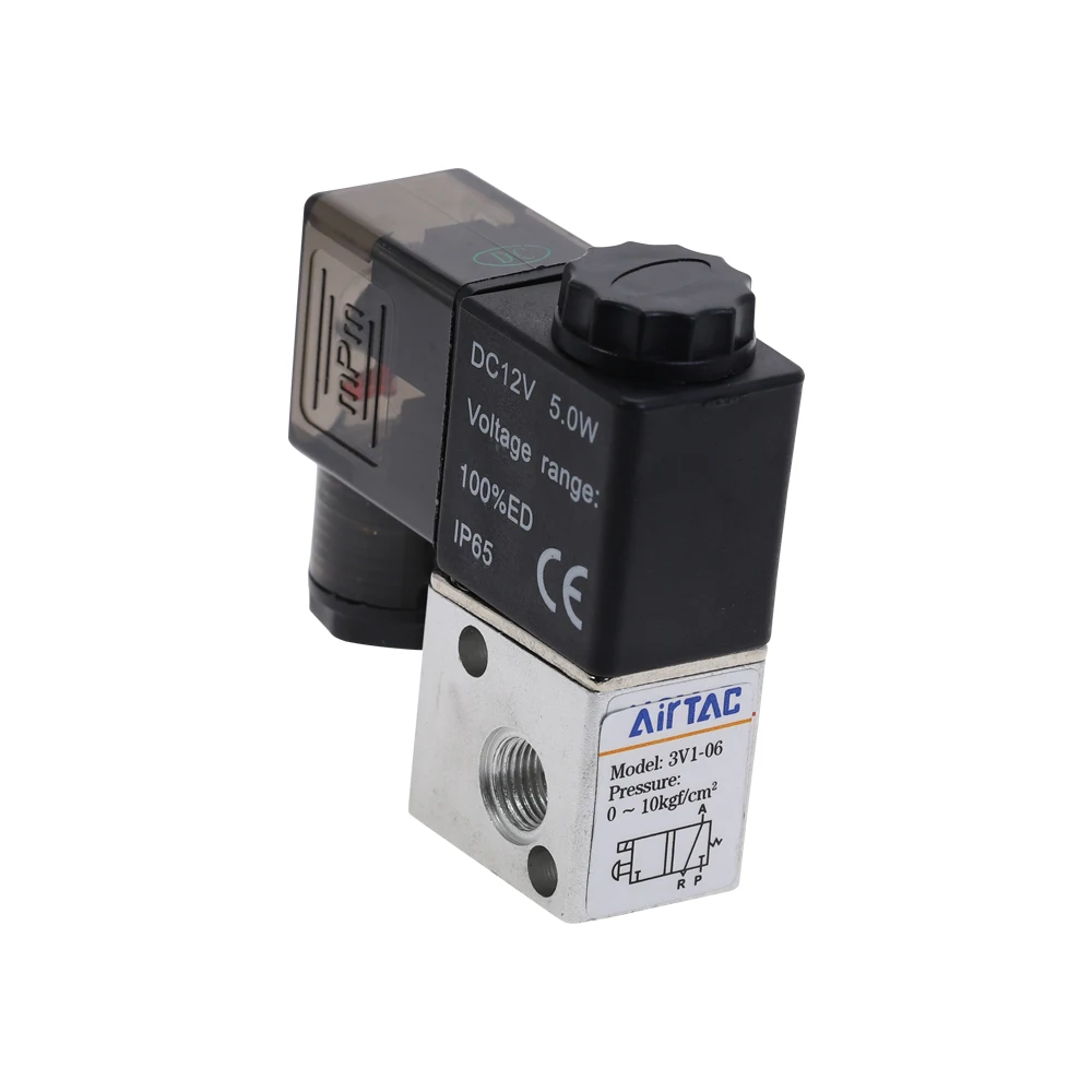 Пневматический соленоидный воздушный клапан 3 направления 2 положения NC 1/8 &quotPT 3V1