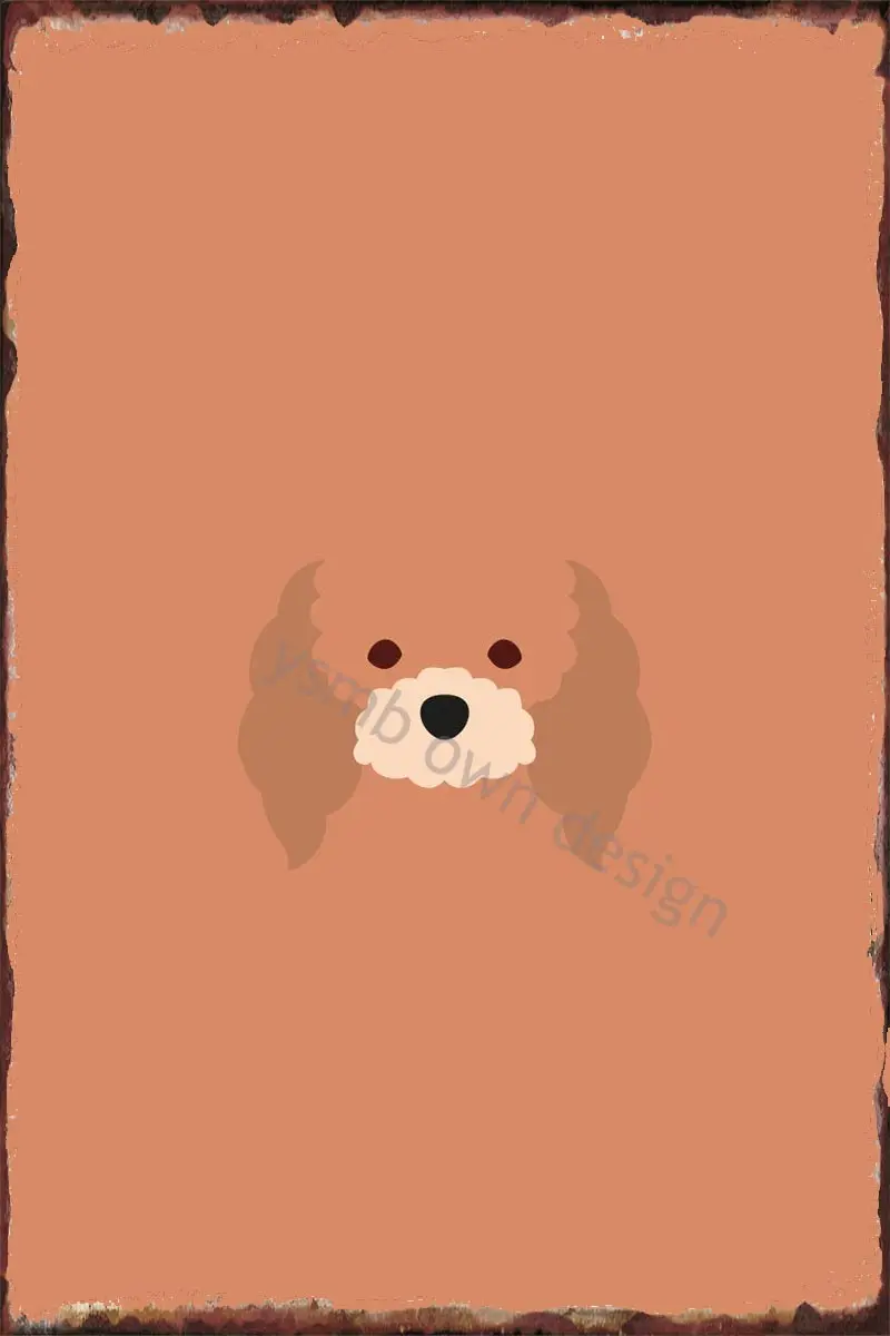 

Жестяные таблички с иллюстрацией собаки-пуделя, Настенный декор, Ретро винтажный металлический знак, жестяной знак для художественного паб...