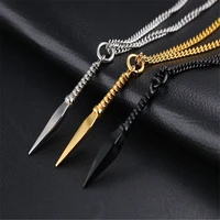 fashionable premium alloy arrow spear kuna mens avant garde jewelry necklace tibia necklace pendant