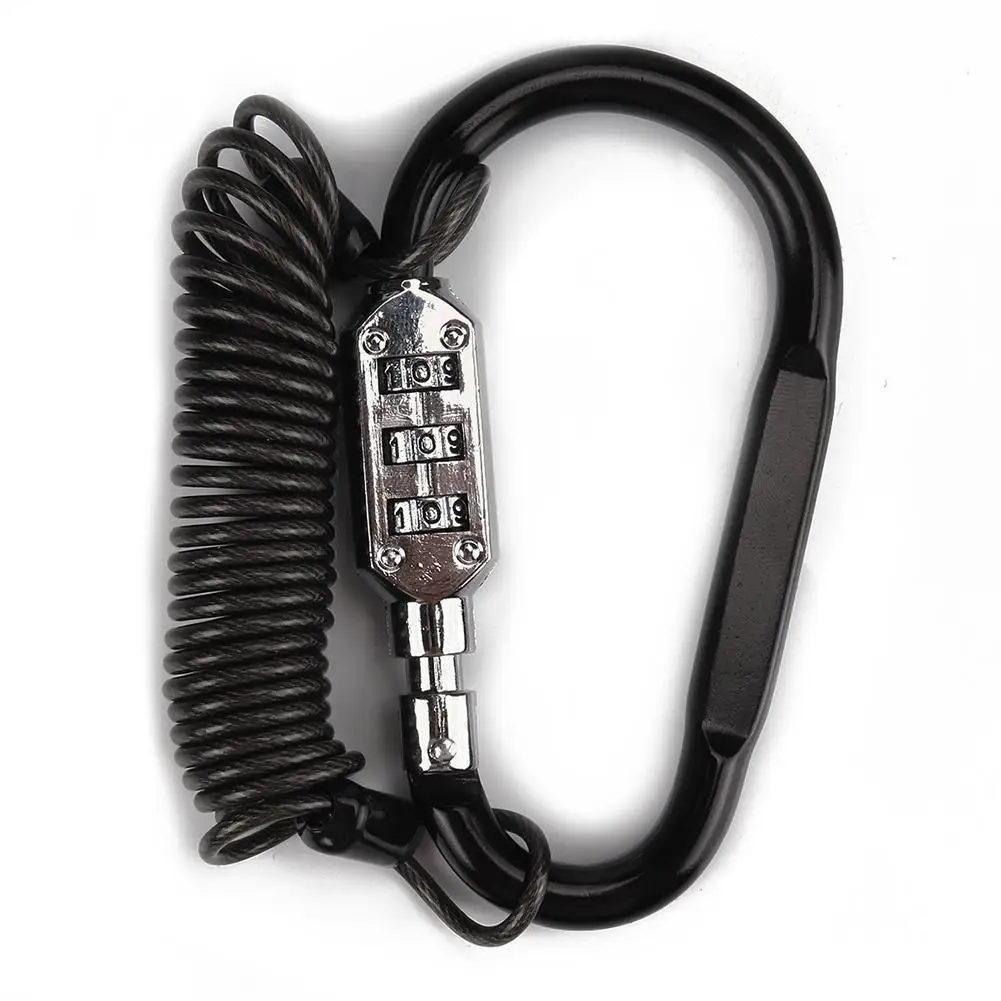 

Замок для мотоциклетного шлема, трос, комбинированный карабин, для путешествий, спорта, мотоцикла, мотоцикла, шлема, универсальный замок