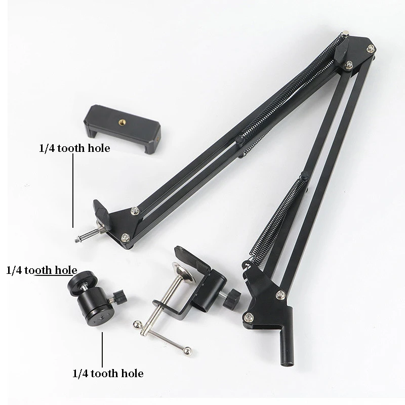 

Ring Light Carbon Fiber Tripod Phone Stand Holder Desk Tripod for Phone with Ring Lamp Light Clip for Smartphone Selfie Stick