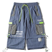 2021 summer cargo shorts men loose nylon casual outdoor beach mens shorts original design multi pocket calf length short pants