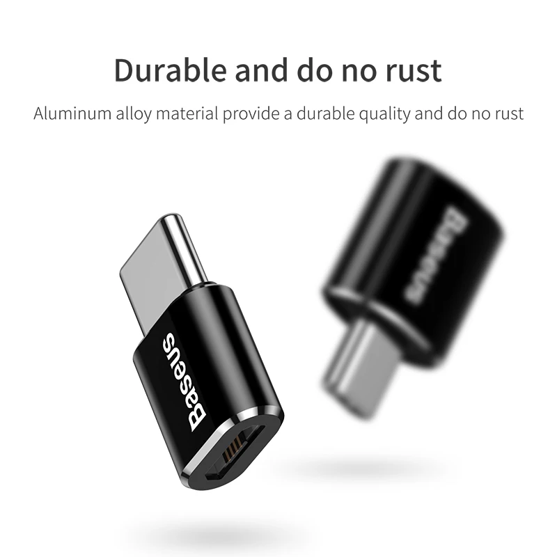 Baseus usb type C OTG адаптер USB C штекер для Micro USB Женский Кабельные конвертеры для Macbook samsung S10 huawei USB для type-c OTG