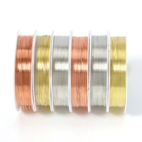 1 5 15metersroll beading wire sturdy gold color copper beading cord for diy making wire string handmade accessories wholesale