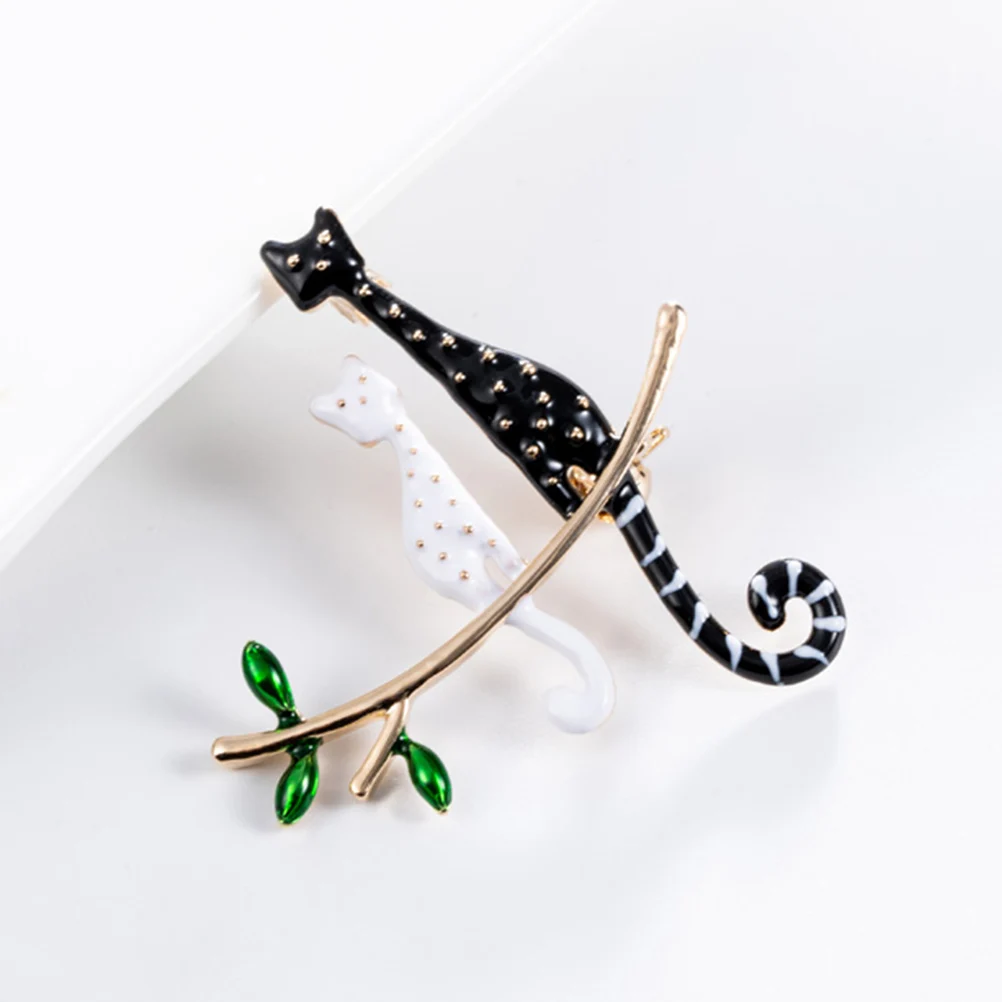 Брошь из сплава новинка кошка Рыбалка креативные ювелирные изделия в форме