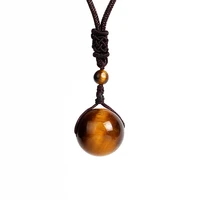 nature royal tiger eye stone pendant necklaces for women 5a natural beads reiki energy necklaces men fashion rope chain jewelry