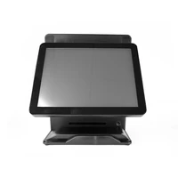 Dual 15 inch screen EPOS Terminal Capacitive touch screen POS Machine Windows EPOS All in one for restaurant