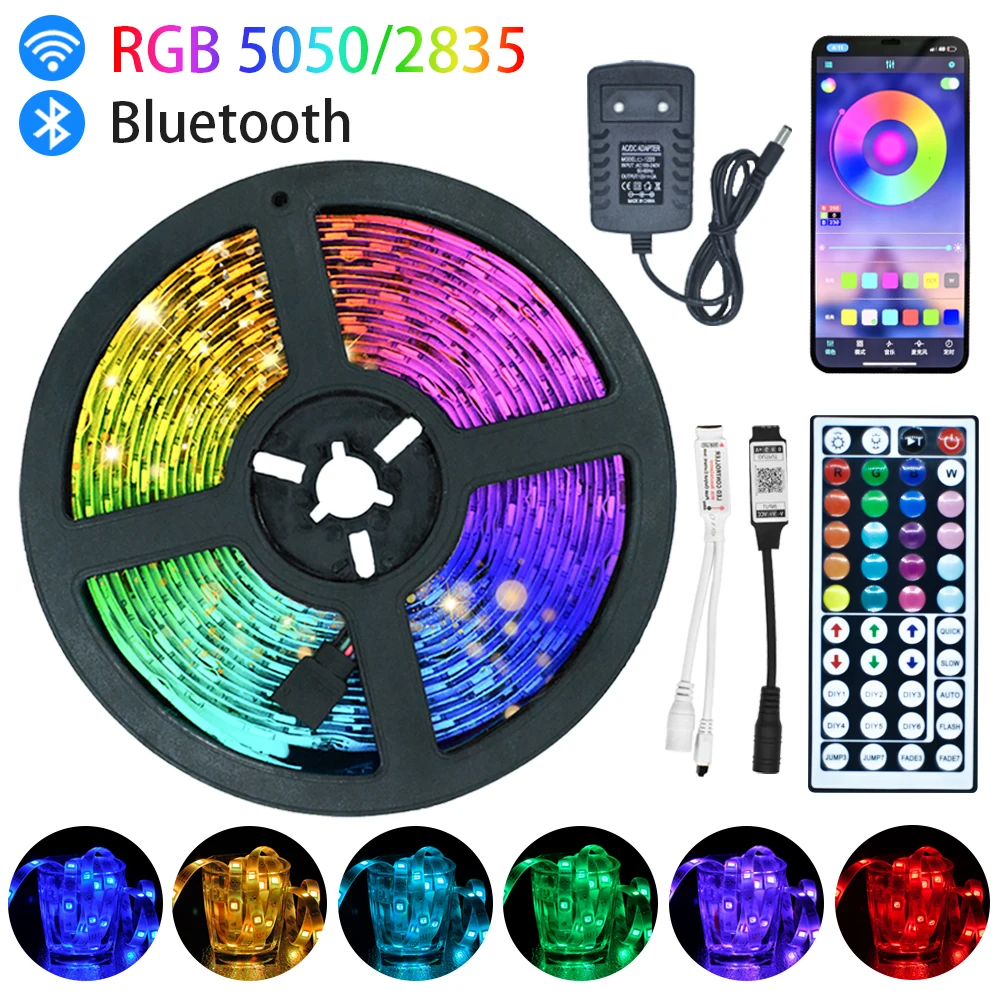 Светодиодные полоски Bluetooth Iuces LED RGB5050 водонепроницаемая гибкая лампа для