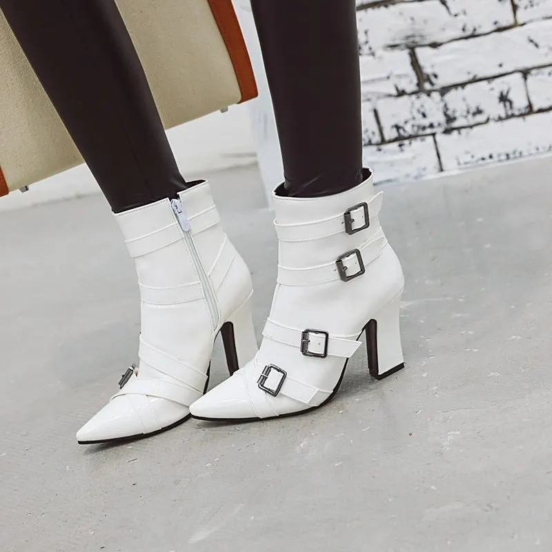 Женские ботильоны с металлической пряжкой Taoffen повседневные зимние офисные