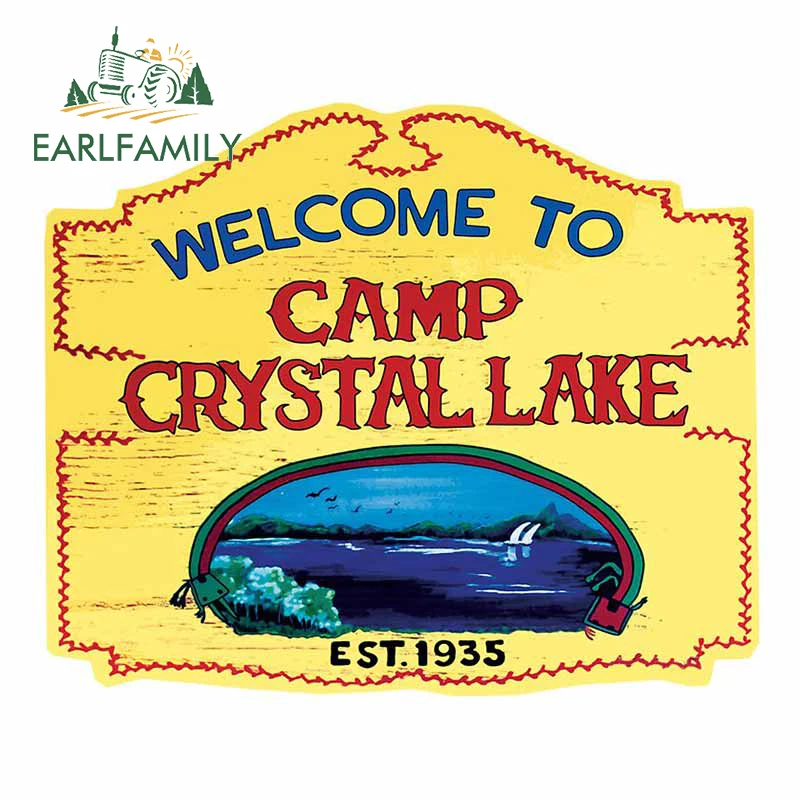 

EARLFAMILY, 13 см x 11,1 см, для Добро пожаловать в лагерь, хрустальные наклейки на автомобиль, водонепроницаемые граффити, креативные наклейки на ок...