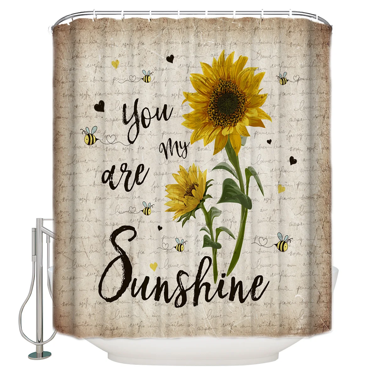 

You Are My Sunshine занавеска для душа Водонепроницаемая занавеска s полиэстер занавеска для ванной комнаты декор 12 крючков