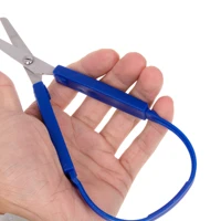 1 pc mini stainless steel loop scissors adaptive design colorful grip scissor art craft cutting tool
