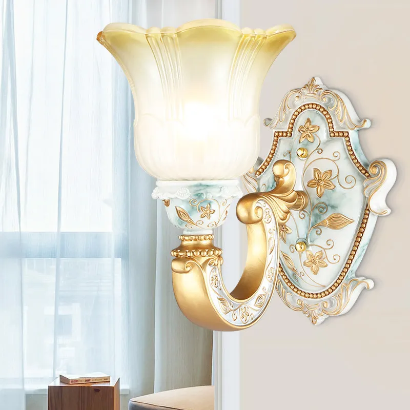 Европейская винтажная настенная лампа для гостиной спальни прикроватная
