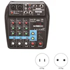 Teyun 4-канальный микшер открытый конференции, включающим в себя гарнитуру блютус и флеш-накопитель USB реверберации o микрофона караоке в прямом эфире с звуковая карта