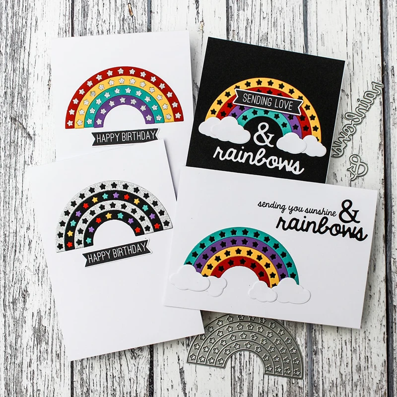 

AliliArts Metal Cutting Dies Starry Rainbow diy Scrapbooking Photo Album Decorative Embossing PaperCard Crafts Die 2020